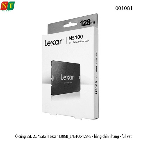 Ổ cứng SSD Lexar 128GB 2.5" SATA III (LNS100-128RB) – Đọc tới 520MB/s – Chính hãng – Full VAT