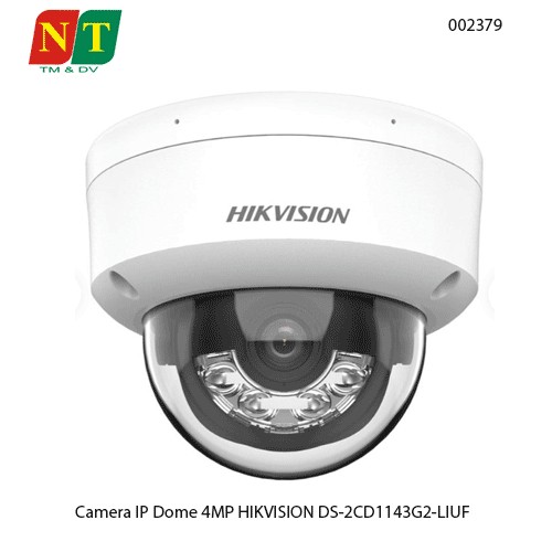 Camera IP Dome 4MP HIKVISION DS-2CD1343G2-LIUF – Tích Hợp Mic, Smart Hybrid Light, Hồng Ngoại & Ánh Sáng Trắng 30m