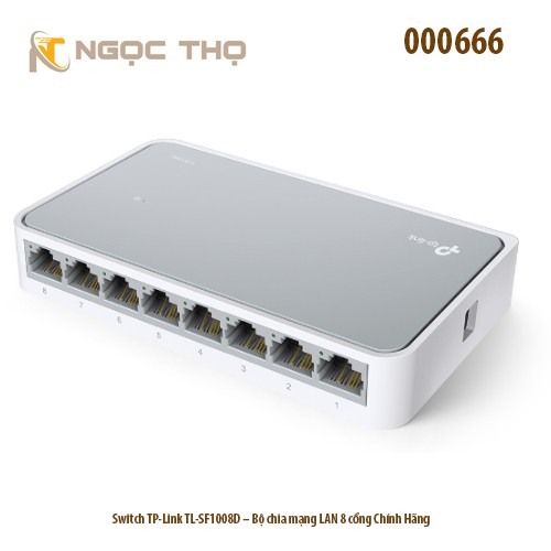 Switch TP-Link TL-SF1008D – Bộ Chia Mạng TP-link  8 Cổng 10/100Mbps – Vỏ Nhựa – Plug & Play – Hàng Chính Hãng