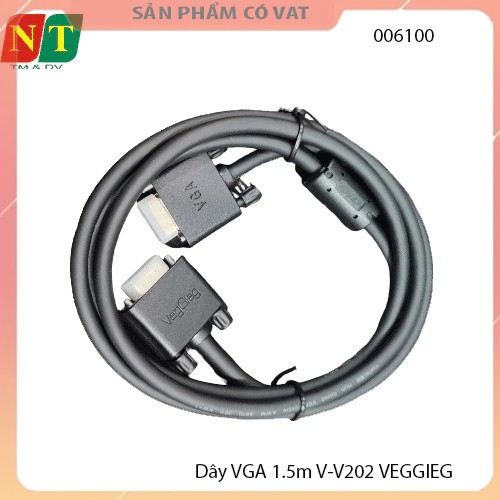 Dây VGA 1.5m V-V202 VEGGIEG – Truyền Hình Ảnh Sắc Nét, Độ Ổn Định Cao