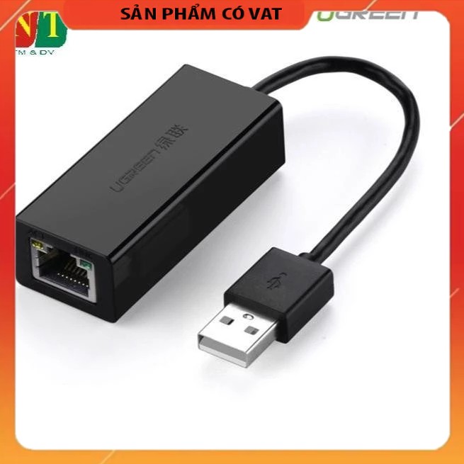 Cáp USB to Lan 2.0 cho Macbook, pc, laptop hỗ trợ Ethernet 10/100 Mbps chính hãng Ugreen 20254