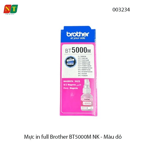 Mực in full Brother BT5000M NK – Màu Đỏ (Magenta) – Hàng nhập khẩu – Full VAT