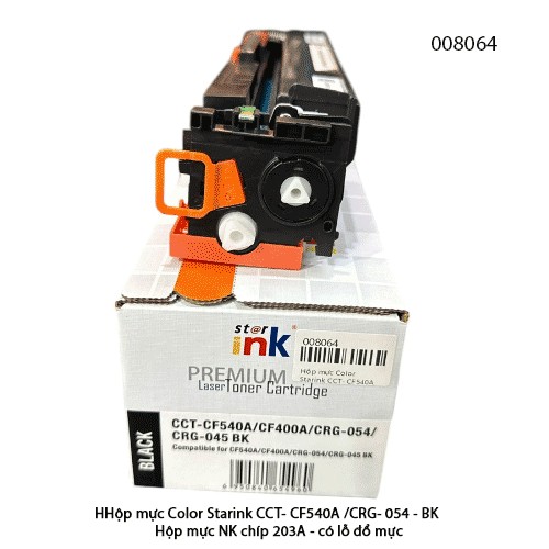 Hộp mực Starink CF540A ( 203A ) / CRG-054 / 054 – Black - đen (K) – Có chíp – Lắp là in – Chính hiệu | Full VAT