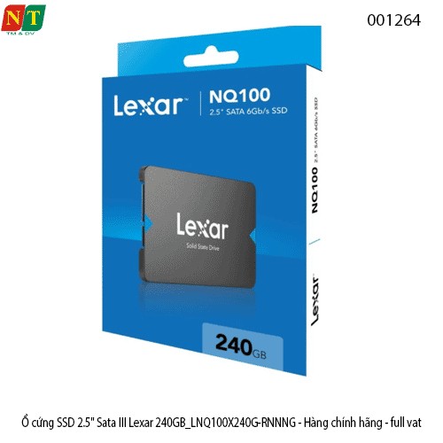 Ổ cứng SSD 2.5" SATA III Lexar 240GB – LNQ100X240G-RNNNG  Hàng chính hãng – Full VAT