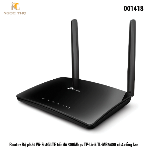 Bộ phát Router Wi-Fi 4G LTE TP-Link TL-MR6400 – Tốc độ 300Mbps – 4 cổng LAN – Chính hãng Full VAT – Bảo hành 24 tháng