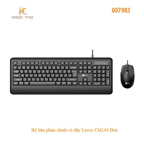 Bộ bàn phím chuột có dây Lecoo CM104 Đen – Đơn giản, bền bỉ, giá siêu tốt, full VAT