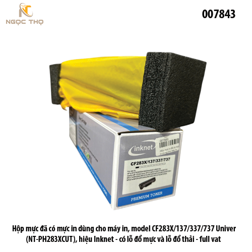 Hộp Mực In inknet HP CF283A / Canon CRG-337 ( 83A / 337 ) – Chính Hiệu – Full VAT – Có Lỗ Đổ Mực và đổ thải