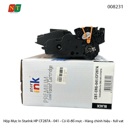 Hộp mực in StarInk HP CF287A (041) - 87A – Có lỗ đổ mực – Hàng chính hiệu – Full VAT