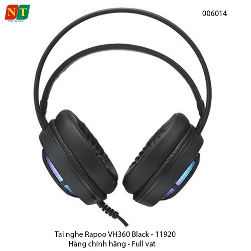 Tai nghe Gaming Rapoo VH360 7.1 RGB – Black (11920) – Cổng USB – Hàng chính hãng – Full VAT