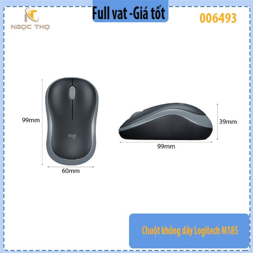 Chuột Không Dây Logitech M185 – Nhỏ gọn, ổn định – Hàng chính hãng – BH 24T – Full VAT