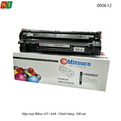 Hộp mực Mitsuco 337 / 83A (CF283A) – Có lỗ đổ & đổ thải – Chính hiệu – Full VAT