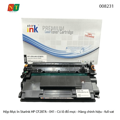 Hộp mực in StarInk HP CF287A (041) - 87A – Có lỗ đổ mực – Hàng chính hiệu – Full VAT