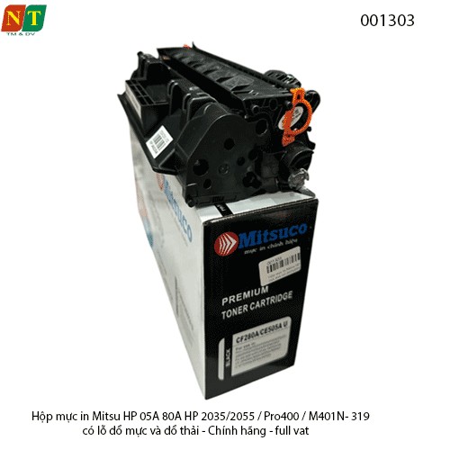 Hộp Mực In Mitsuco HP CE505A / CF280A / Canon CRG-319 (Mực 05A – 80A – Có lỗ đổ mực & đổ thải – Chính hiệu – Full VAT