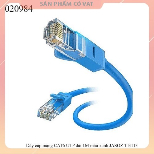 Dây cáp mạng CAT6 UTP dài 1M màu xanh JASOZ T-E113