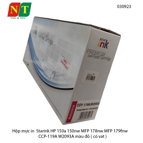 Hộp mực in Starink HP 150a 150nw MFP 178nw 179fnw W2093A 119A màu đỏ Magenta – chính hiệu – full VAT