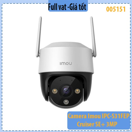 Camera Imou IPC-S31FEP Cruiser SE+ 3MP – Full màu – Ngoài trời – Đàm thoại 2 chiều - Chính hãng – Full VAT
