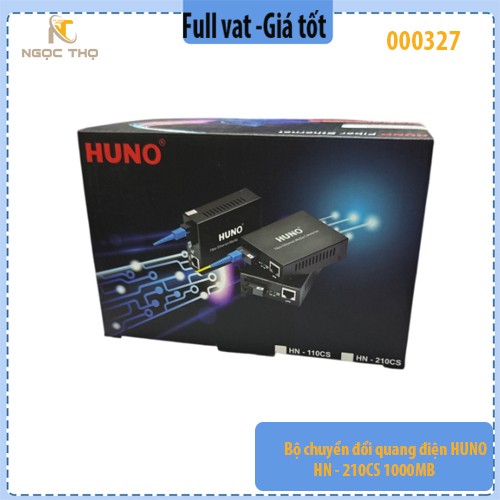 Bộ chuyển đổi quang điện HUNO HN-210CS 1000MB – Converter quang 1Gbps – Chính hãng | Full VAT