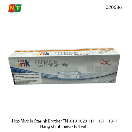Hộp Mực In StarInk Brother TN1010 / 1020 / 1035 / 1040 / 1095 / LT201 – Chính Hiệu – Có Lỗ Đổ Mực – Full VAT