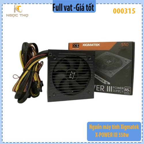 Nguồn Máy Tính Xigmatek X-POWER III 550W – PSU X-550 (EN45983) – Hiệu Suất 85% – Hàng Chính Hãng – Full VAT