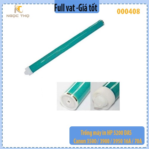 Trống (Drum) máy in HP 5200 / Canon 3500–3900–3950 – Tương thích 16A / 70A – Hàng mới – Full VAT
