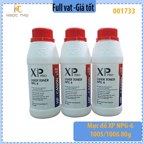Combo 10 lọ Mực đổ XP 1005/1006 80g – Mực nạp XP 1005/1006 – Tặng kèm 01 nắp đổ mực – Full VAT