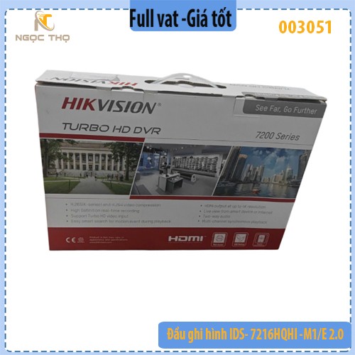 Đầu ghi hình IDS-7216HQHI-M1/E 2.0 – 16 kênh – H.265 Pro+ – Chính hãng – Full VAT