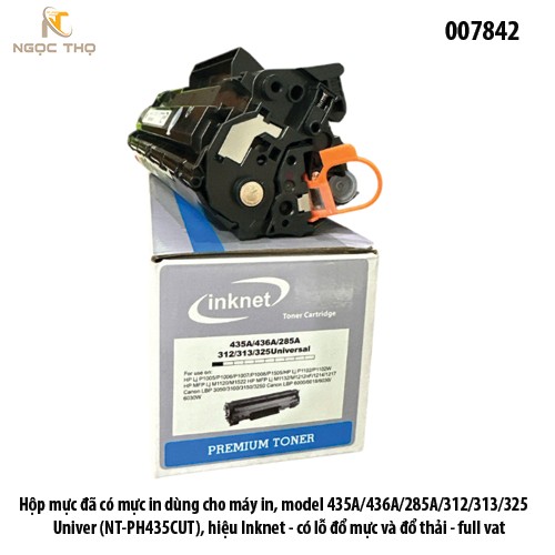 Hộp Mực In Inknet HP CB435A / CB436A / CE285A / Canon CRG-325 – Tương Thích 35A / 85A – Có Lỗ Đổ Mực & Xả Thải