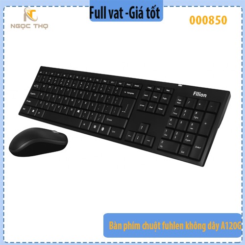 Combo Fuhlen A120G – Bàn phím + Chuột không dây 2.4GHz – Chuột 1000 DPI, phạm vi 10m – Chính hãng – Full VAT
