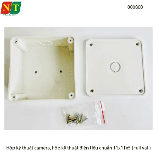 Hộp Kỹ Thuật Camera / Hộp Kỹ Thuật Điện 11x11x5 – Hộp Box Bảo Vệ Nguồn Ngoài Trời – Nhựa ABS Chống Mưa – Full VAT