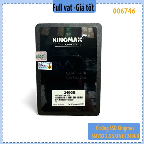 Ổ cứng SSD Kingmax 240GB SMV 32 – 2.5" SATA III chính hiệu – Full VAT
