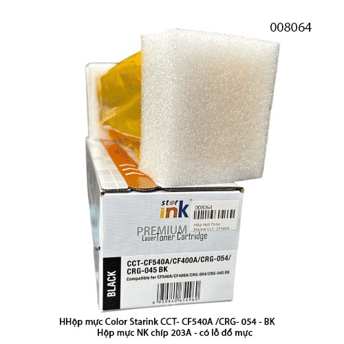 Hộp mực Starink CF540A ( 203A ) / CRG-054 / 054 – Black - đen (K) – Có chíp – Lắp là in – Chính hiệu | Full VAT