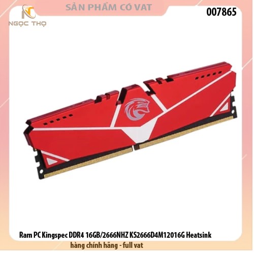 Ram PC Kingspec DDR4 16GB/2666NHZ KS2666D4M12016G Heatsink - hàng chính hãng - full vat