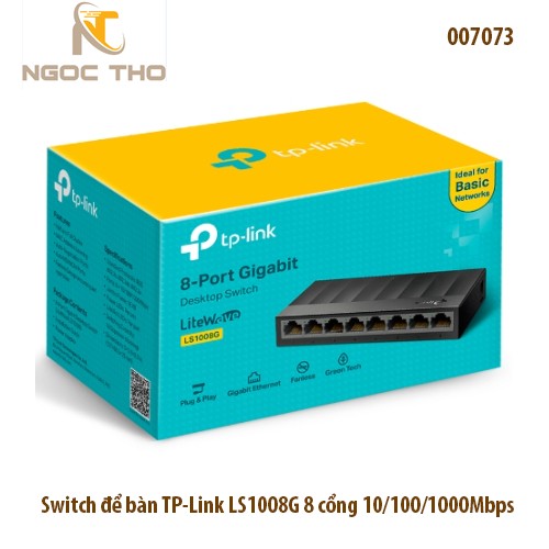 Switch để bàn TP-Link LS1008G 8 cổng 10/100/1000Mbps | Switch Gigabit LS1008G chính hãng giá rẻ