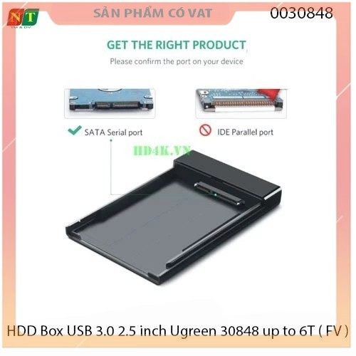 Hộp đựng ổ cứng HDD Box USB 3.0 2.5 inch Ugreen 30848 up to 6T - Full vat