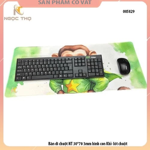 Bàn di chuột NT 30*70 3mm hình con Khỉ- lót chuột