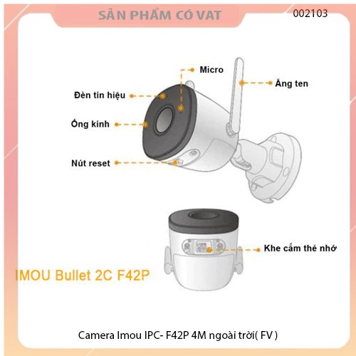 Camera IP Imou IPC- F42P 4M - CHỈ HOÀN TRẢ KHI SP CHƯA BÓC (NGUYÊN SEAL ) - Full vat