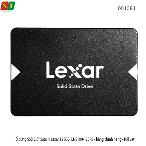 Ổ cứng SSD Lexar 128GB 2.5" SATA III (LNS100-128RB) – Đọc tới 520MB/s – Chính hãng – Full VAT