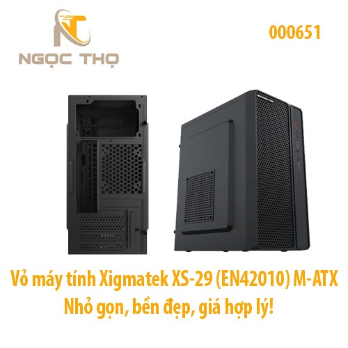 Vỏ Case Xigmatek XS-29 (XS29 EN42010) – Micro-ATX/ITX – Nhỏ gọn, bền đẹp – Chính hãng, Full VAT