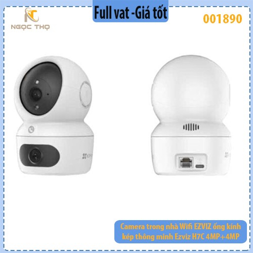 Camera 2 mắt EZVIZ H7C 8MP Trong Nhà Thông Minh, hồng ngoại 10m, phát hiện con người, phương tiện - full vat