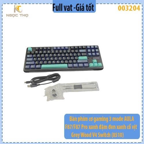 Bàn phím cơ AULA F87 / F87 Pro (8510) – 3 Mode (Type-C / 2.4G / Bluetooth) – Keycap PBT Double-Shot – LED RGB - full vat