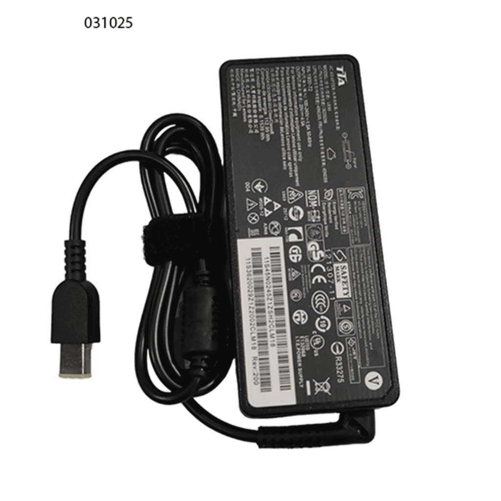 Sạc laptop Lenovo vuông 20V–4.5A (90W) – Chân USB Rectangular (có kim) – TTA-LE90 – chính hiệu | full VAT – dây nguồn