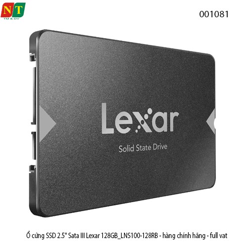 Ổ cứng SSD Lexar 128GB 2.5" SATA III (LNS100-128RB) – Đọc tới 520MB/s – Chính hãng – Full VAT