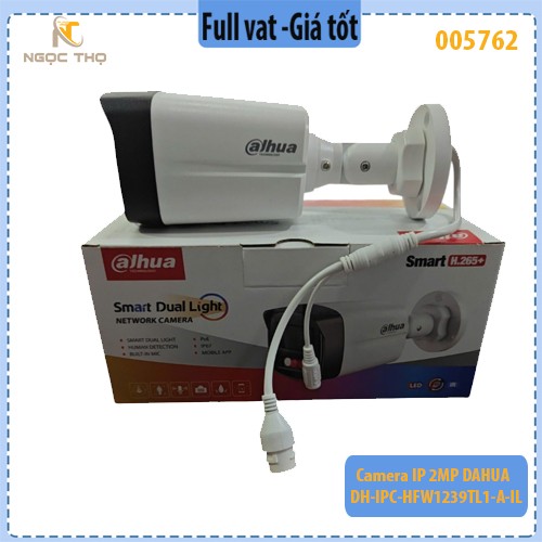 Camera IP Dahua DH-IPC-HFW1239TL1-A-IL 2MP – Có Mic – H.265+ – POE – Smart Dual Light – IP67 – Hàng Chính Hãng