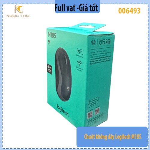 Chuột Không Dây Logitech M185 – Nhỏ gọn, ổn định – Hàng chính hãng – BH 24T – Full VAT