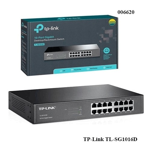 Switch TP-Link TL-SG1016D – Bộ Chia Mạng Tplink 16 Cổng Gigabit 10/100/1000Mbps – Plug & Play – Chính Hãng – Full VAT