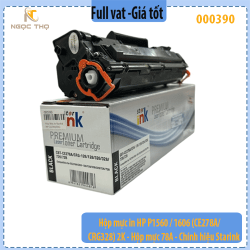 Hộp Mực In dùng HP CE278A / 326 / 328 / 726 / 728 ( Hộp mực 78A ) - Hàng chính hiệu StarInk - Full Vat - Có lỗ đổ mực