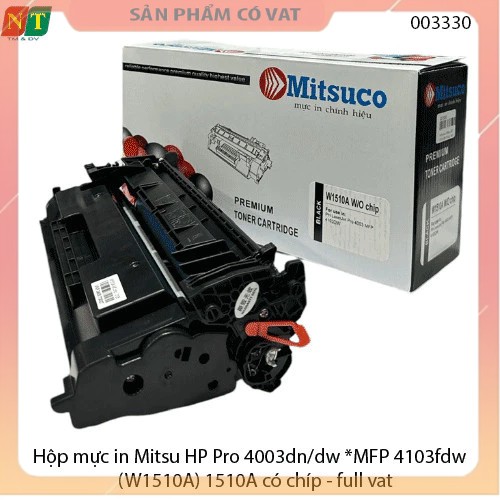Hộp mực in Mitsu HP Pro 4003dn/dw *MFP 4103fdw (W1510A) 510A có chíp - full vat