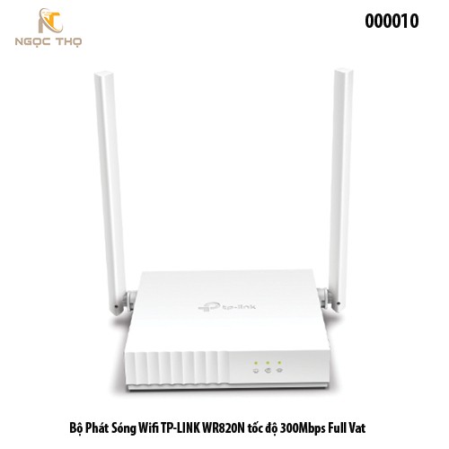 Router Wi-Fi TP-Link TL-WR820N – WiFi TP-Link Chuẩn N 300Mbps – 2 Ăng-ten 5dBi – Hỗ Trợ IPTV, Mạng Khách
