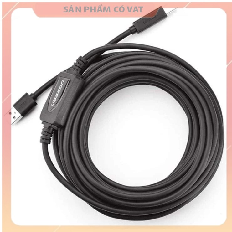Cáp máy in USB 10m Ugreen 10374 có IC khuếch đại chính hãng