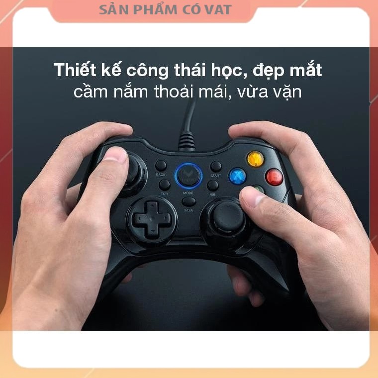 Tay Cầm Chơi Game Có Dây Rapoo V600 Đen Phụ Kiện Chơi Điện Tử